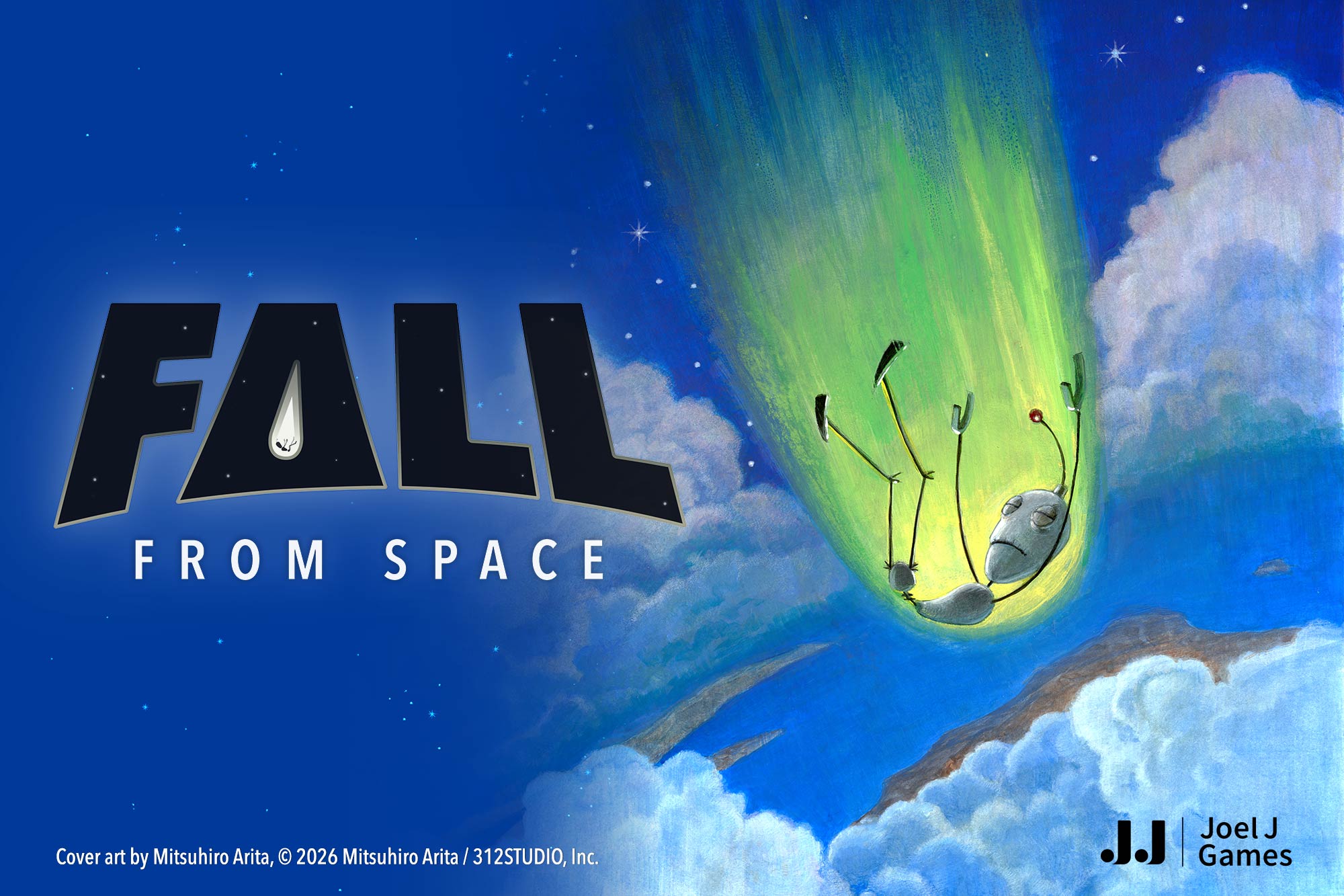 Fall from Space project banner showing a lone astronaut looking across an alien landscape.
